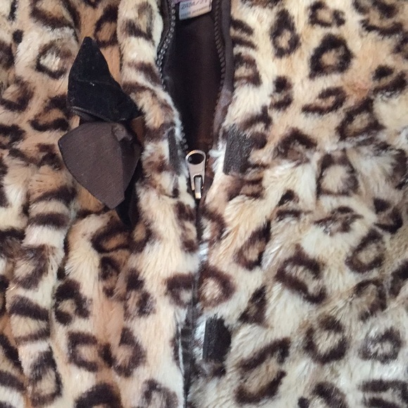 Pistachio girls leopard print coat - Picture 4 of 14